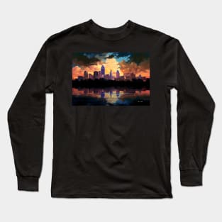 The Ville Louisville Skyline Anime Style Long Sleeve T-Shirt